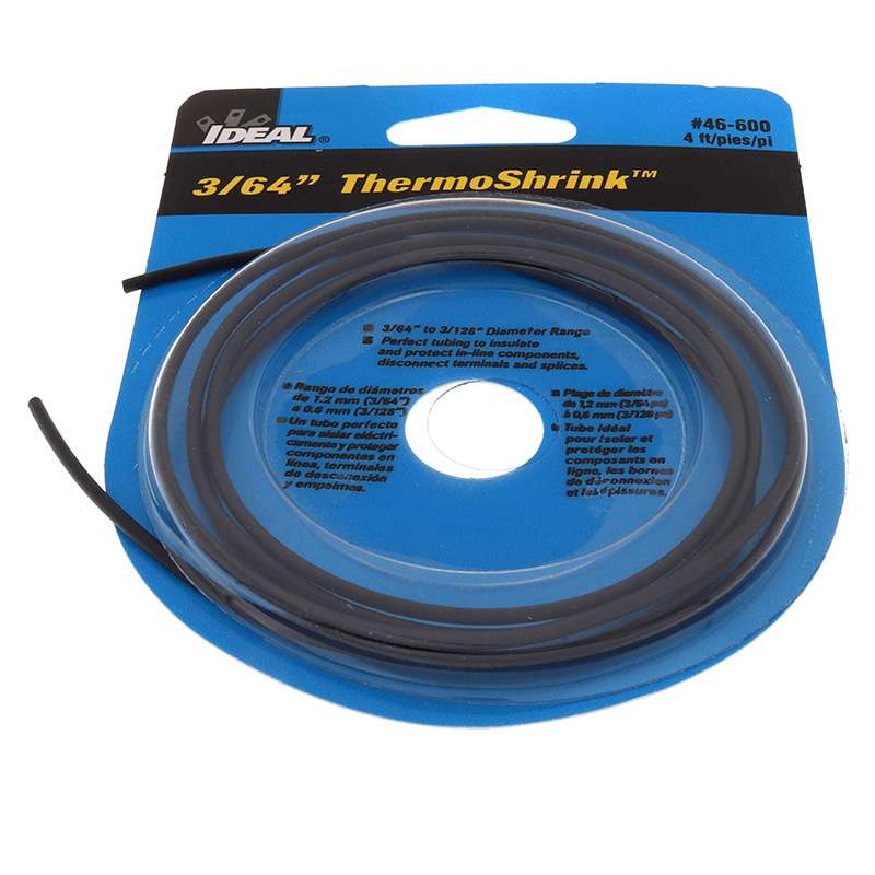 Thermo-Shrink® Polyolefin Straight Heat Shrink Tube with 0.063" Sleeve Diameter, 4' Long
